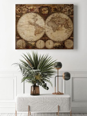 Obraz na płótnie Archiwalna mapa w stylu vintage