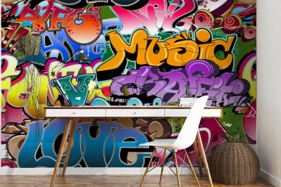 Fototapeta Bezszwowe tło graffiti