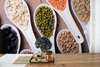 Fototapeta Zboża w ceramicznych misach