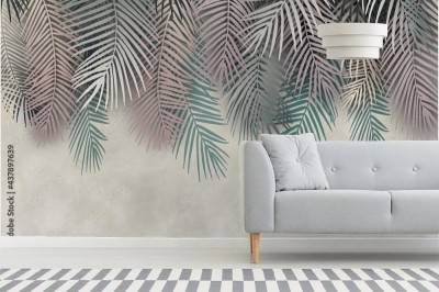 Fototapeta Zwisające z góry liście palmy