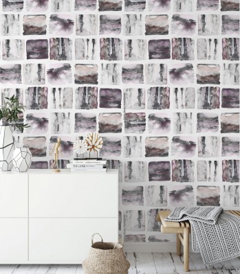 Tapeta z modnym minimalistycznym wzorem marmurowej płytki