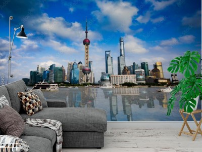 Fototapeta Dzielnica finansowa Shanghai Skyline