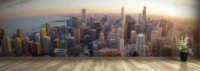 Fototapeta Powietrzna panorama Chicago