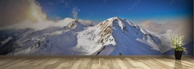 Fototapeta Panoramiczny widok zimowy na Tatry Zachodnie