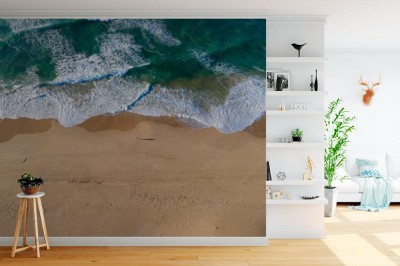 Fototapeta z linią brzegową widzianą z góry na dół