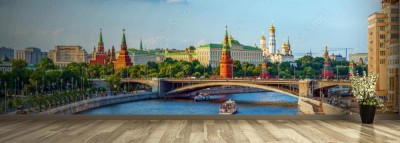 Fototapeta Kreml, widok przez rzekę Moskwę
