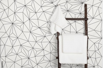 Tapeta do salonu z geometrycznym wzorem minimalistycznym