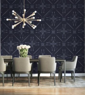 Tapeta z ciemnym ornamentem