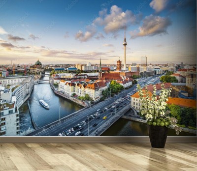 Fototapeta Popołudniowy pejzaż miejski Berlina