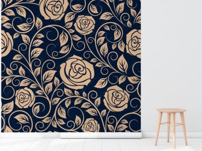 Fototapeta wzór Vintage w kwiaty róży