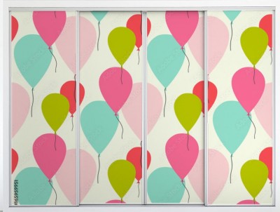 Naklejka na szafę Pastelowe balony