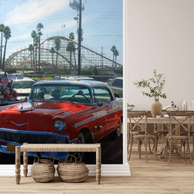 Fototapeta Czerwony samochód kolekcjonerski