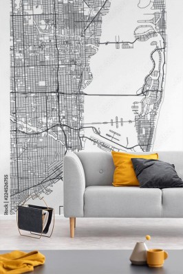 Fototapeta Mapa miasta Miami