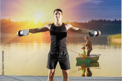 Fototapeta Rodzinna wyprawa na ryby