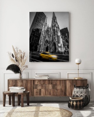 Obraz na płótnie Katedra Świętego Patryka B&W - Nowy Jork - NYC - USA