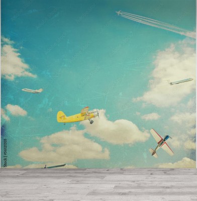 Fototapeta Samoloty na tle wakacyjnego nieba