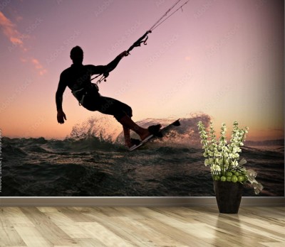 Fototapeta Wejście na latawiec  Freestyle Kitesurfingu