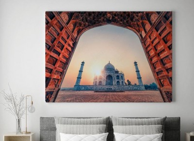 Obraz na płótnie Taj Mahal w świetle wschodu słońca, Agra, Indie