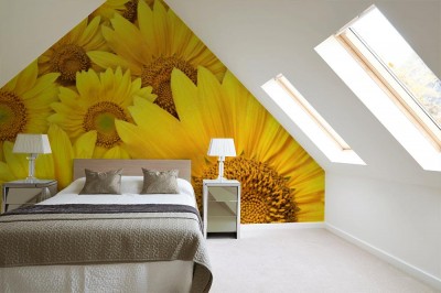 Fototapeta do sypialni w słoneczniki