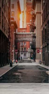 Fototapeta Stara malownicza ulica w Nowym Jorku