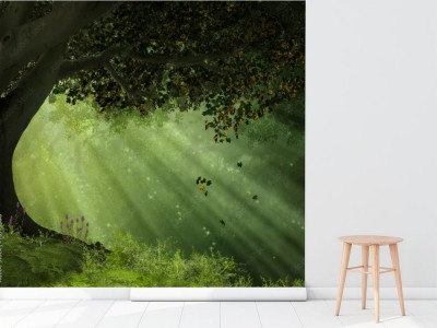 Fototapeta Stare drzewo w pięknym dniu