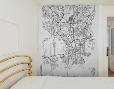 Naklejka na szafę Mapa miasta Helsinki