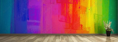 Fototapeta Tęcza malowana pędzlem