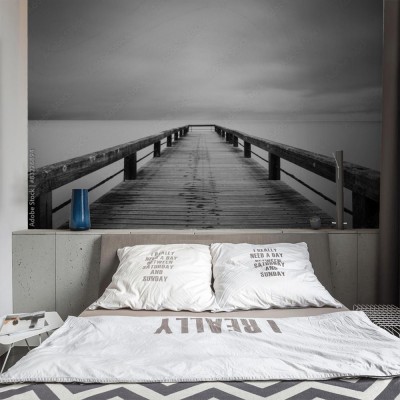 Fototapeta Długa ekspozycja w czerni i bieli