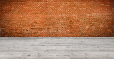 Fototapeta Stary ceglany mur - panoramiczny widok