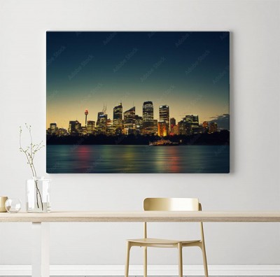 Obraz na płótnie Sydney w nocy