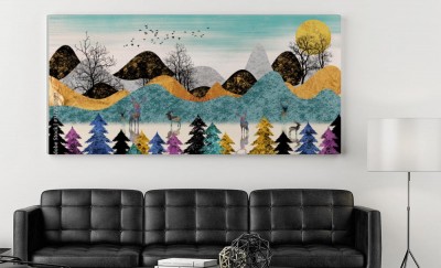 Obraz na płótnie w nowoczesnym stylu z akcentami 3D