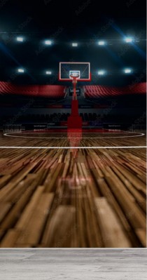 Fototapeta Boisko do koszykówki w wersji pionowej