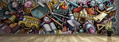 Fototapeta Przyjazne graffiti