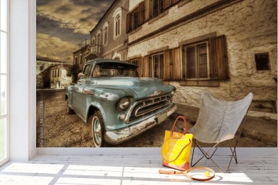 Fototapeta Stary klasyczny samochód na ulicy