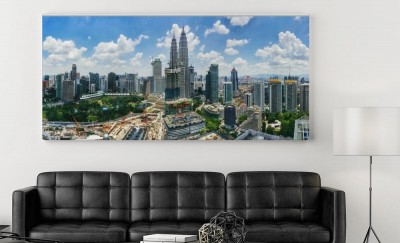 Obraz na płótnie Panorama z widokiem na miasto