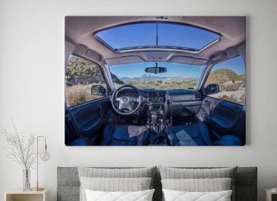 Obrazy do salonu widok z samochodu