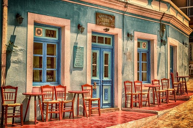 Fototapeta cafe,architektura,budynku