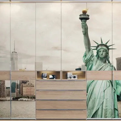 Naklejka na szafę Nowy Jork i Statua Wolności
